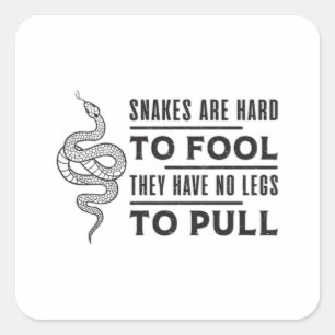 Cobra Snake Reptile Snakers Animal Funny Gift Idea Square Sticker