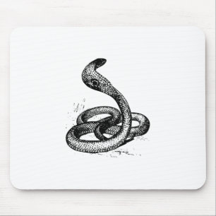Cobra Snake Silhouette Mouse Pad