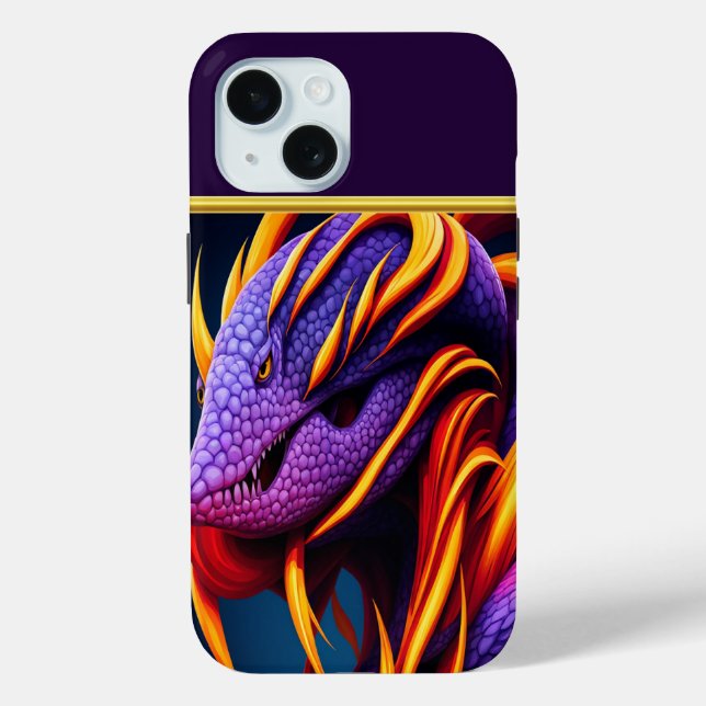 Cobra snake with vibrant orange and purple scales Case-Mate iPhone case (Back)