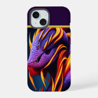 Cobra snake with vibrant orange and purple scales