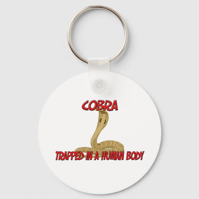 Cobra trapped in a human body key ring (Front)