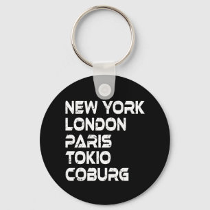Coburg New York London Tokio Paris Anhänger Key Ring