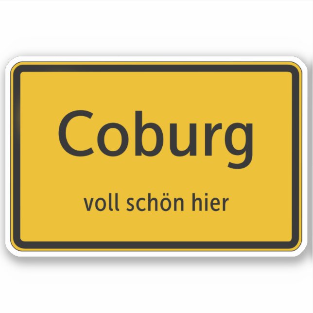 Coburg sticker decal car sticker (Front)