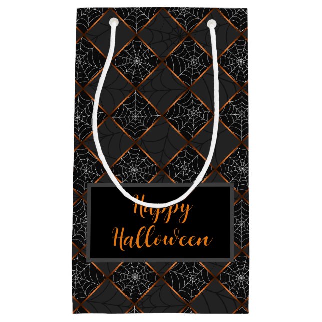 Cobweb Chequerboard Small Gift Bag (Front)