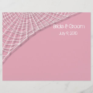Cobwebs and White Spiders Folded Wedding Program