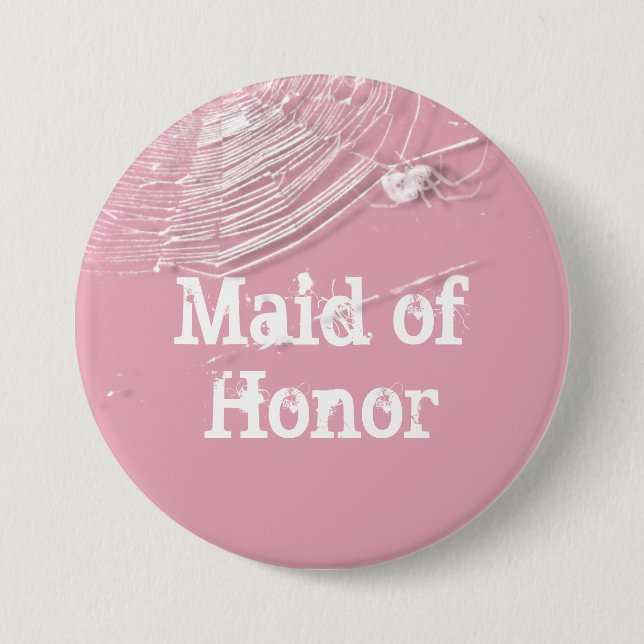 Cobwebs and White Spiders Maid of Honour 7.5 Cm Round Badge (Front)