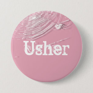 Cobwebs and White Spiders Usher 7.5 Cm Round Badge
