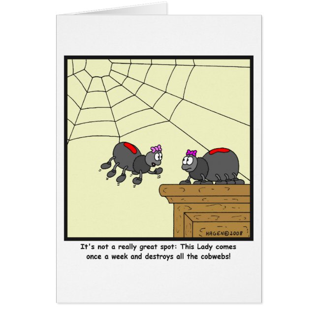 Cobwebs: Spider cartoon (Front)