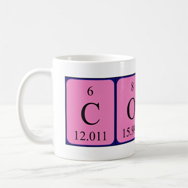 Coby periodic table name mug (Left)