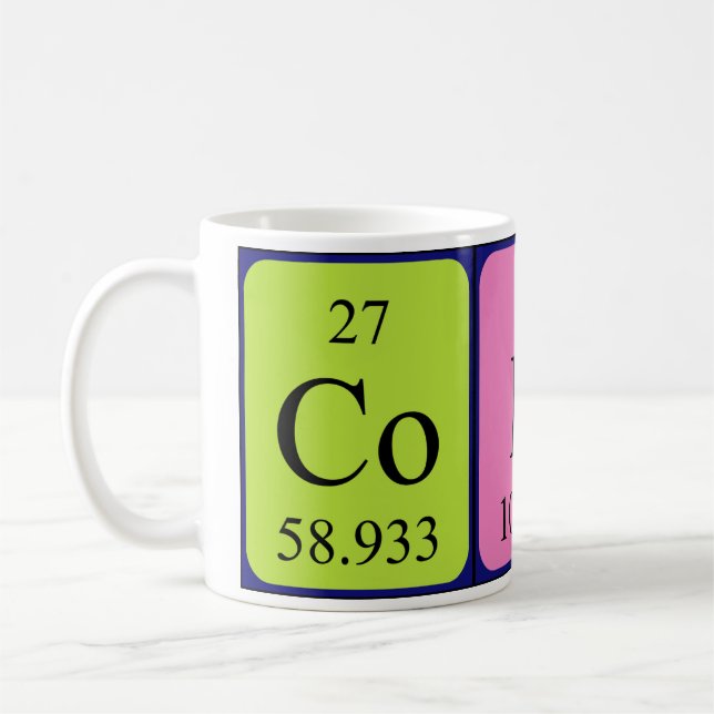 Coby periodic table name mug (Left)