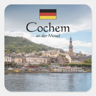 Cochem Germany Souvenir Square Sticker