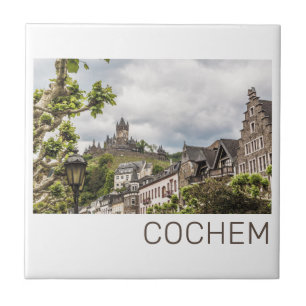 Cochem Moselle Panorama Germany Souvenir Ceramic Tile