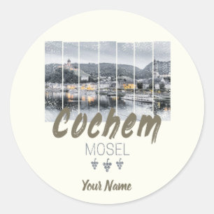Cochem on the Moselle Germany Vintage Souvenir Classic Round Sticker