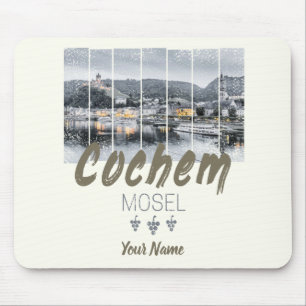 Cochem on the Moselle Germany Vintage Souvenir Mouse Pad