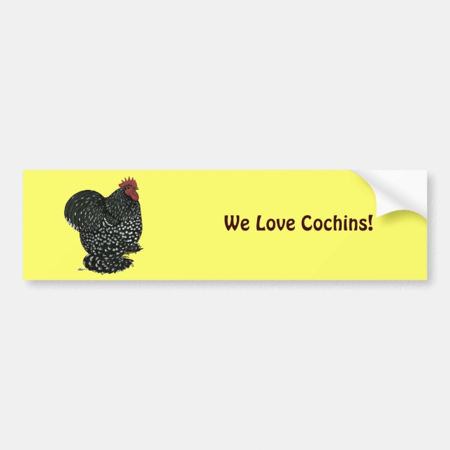 Cochin:  Black Mottle Bumper Sticker (Front)