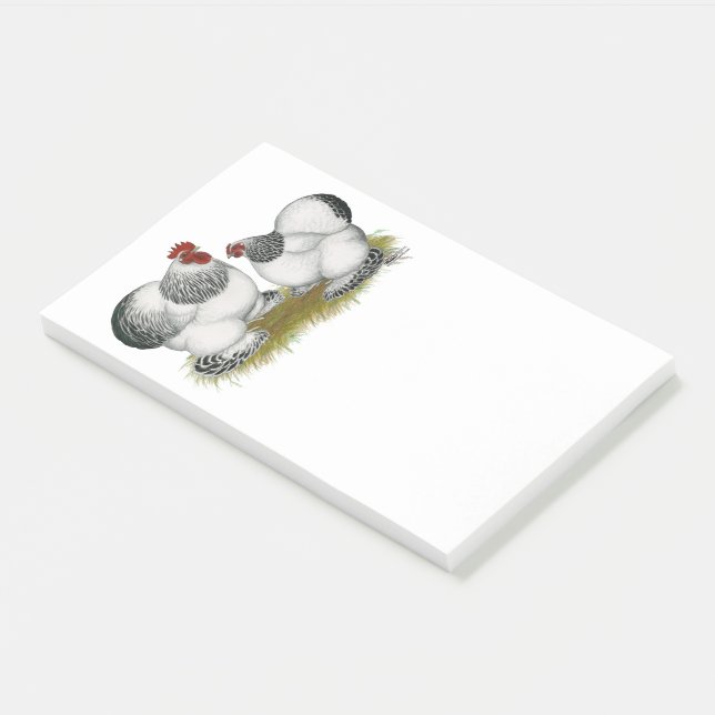 Cochin Columbian Bantams Post-it Notes (Angled)