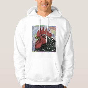 Cochin: Decorative Rooster Head Hoodie