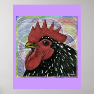 Cochin:  Decorative Rooster Head Poster