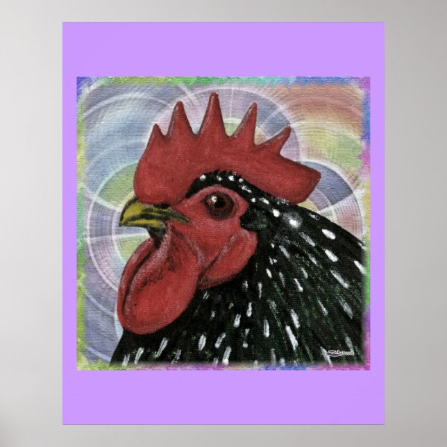 Cochin:  Decorative Rooster Head Poster (Front)