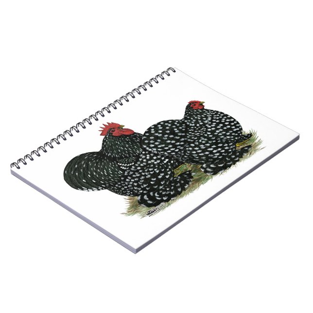 Cochin Mottled Chickens Notebook (Left Side)