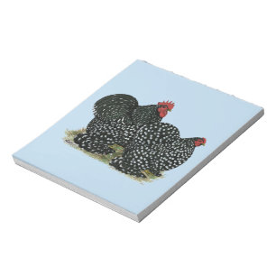 Cochin Mottled Chickens Notepad