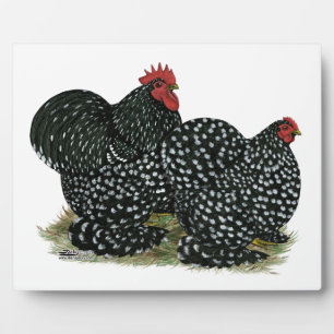 Cochin Mottled Chickens Plaque