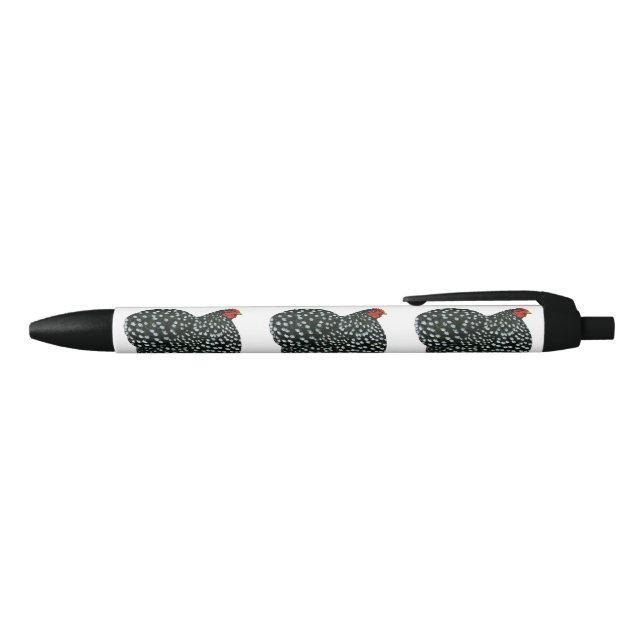 Cochin Mottled Hen Black Ink Pen (Top)