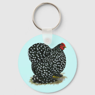 Cochin Mottled Hen Key Ring