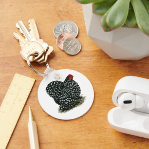 Cochin Mottled Hen Key Ring