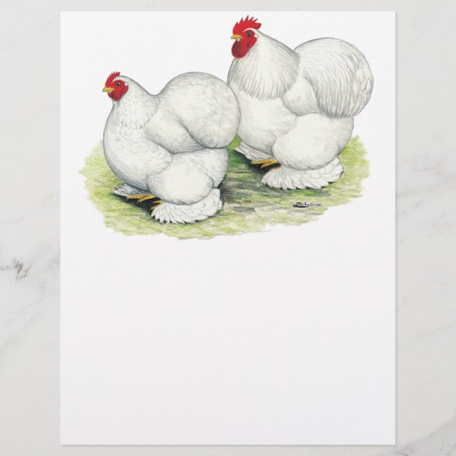 Cochin:  White Bantams Flyer (Front)