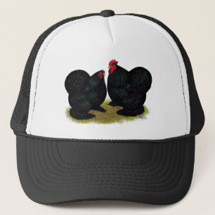 Cochins Black Bantam Pair Trucker Hat