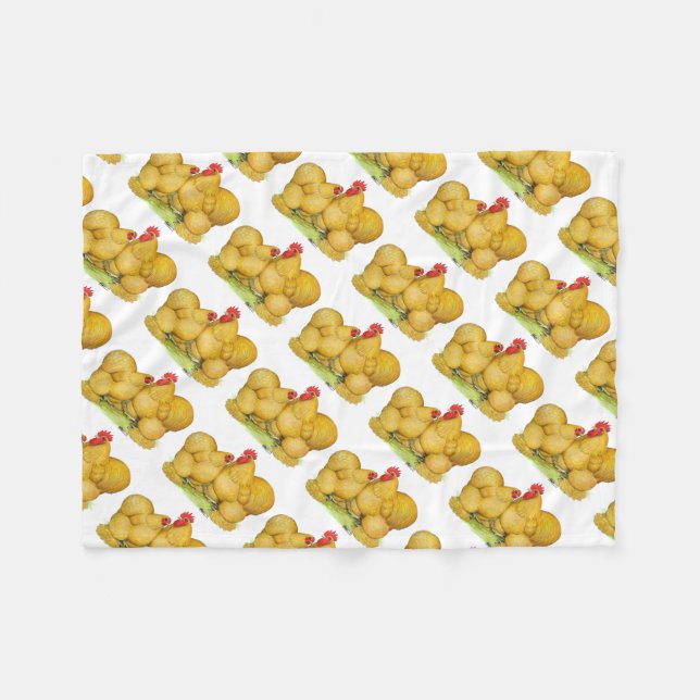 Cochins Buff Pair Fleece Blanket (Front (Horizontal))
