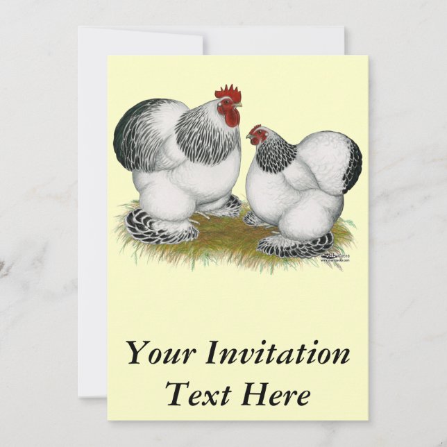 Cochins:  Columbian Bantams Invitation (Front)