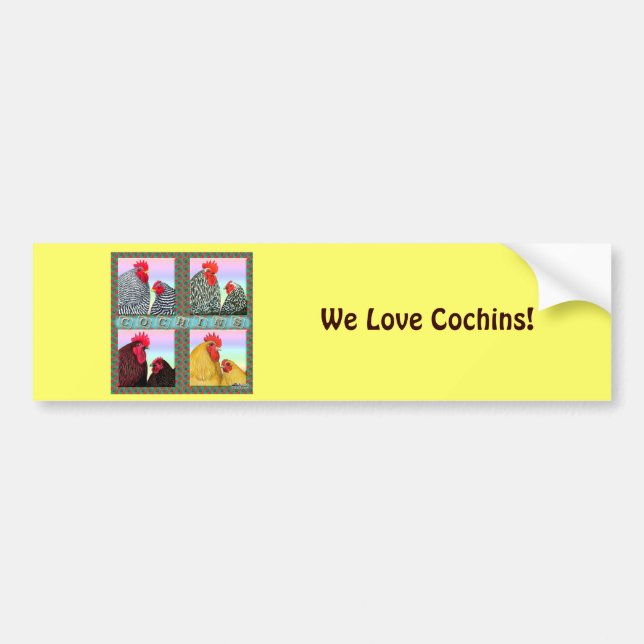 Cochins Four Colours Bumper Sticker (Front)