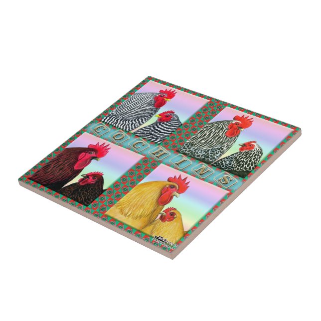 Cochins Four Colours Ceramic Tile (Side)