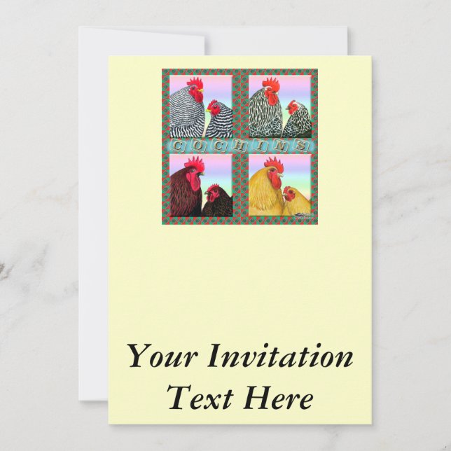Cochins Four Colours Invitation (Front)