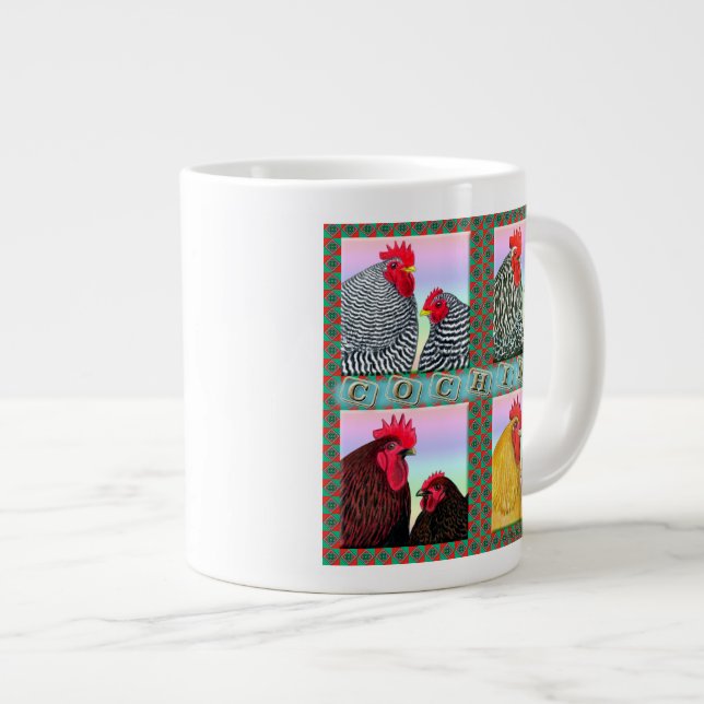 Cochins Four Colours Large Coffee Mug (Front Right)