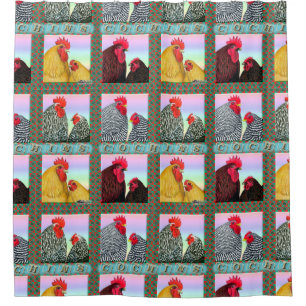 Cochins Four Colours Shower Curtain