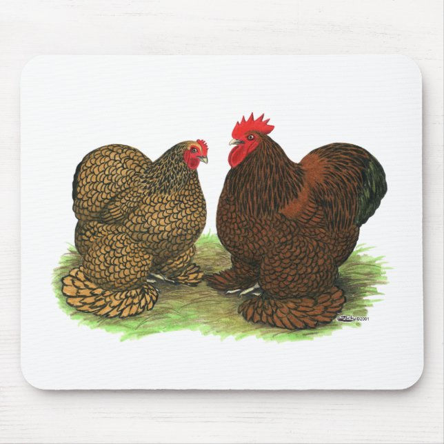 Cochins:  Golden-laced Mouse Pad (Front)