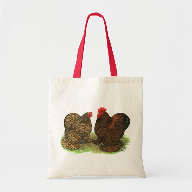 Cochins:  Golden-laced Tote Bag (Front)