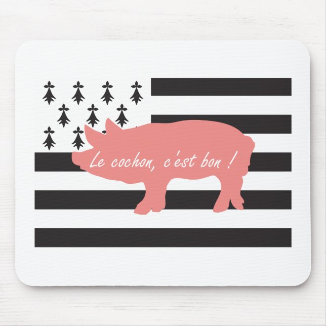 Cochon Breton Mouse Pad (Front)