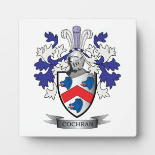 Cochran Family Crest Coat of Arms Plaque