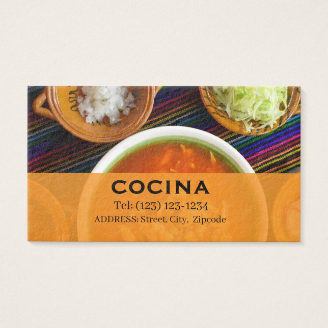 cocina   editable   business card (Front)
