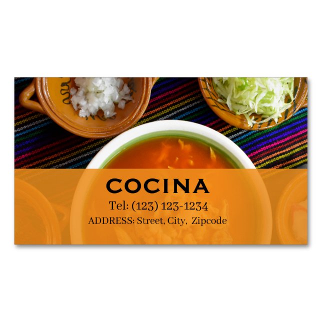 cocina   editable   business card (Front)
