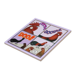 Cock-A-Doodle-Doo! Ceramic Tile