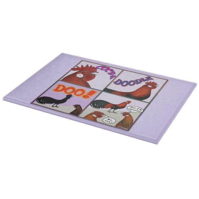 Cock-A-Doodle-Doo! Cutting Board (Corner)