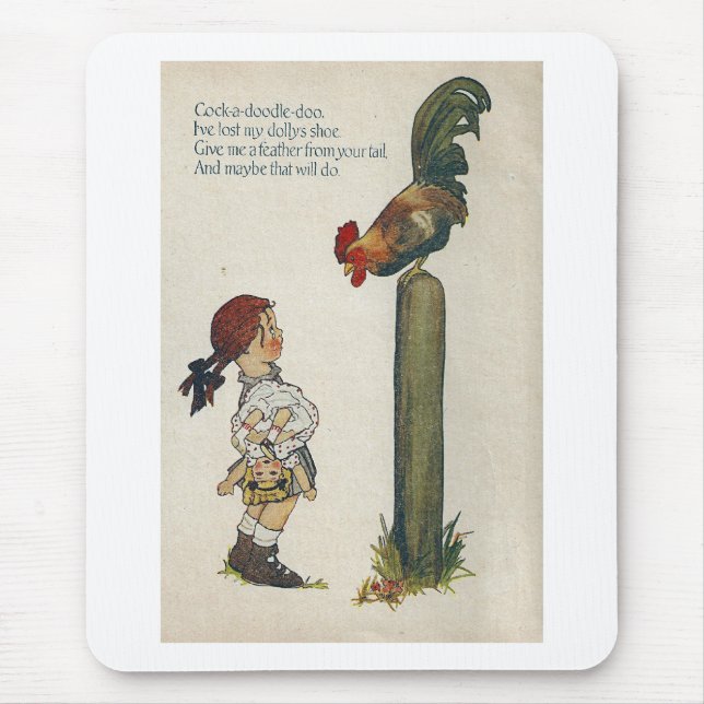 Cock-a-doodle-doo Mouse Pad (Front)