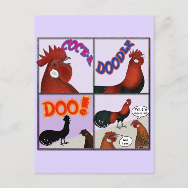 Cock-A-Doodle-Doo! Postcard (Front)