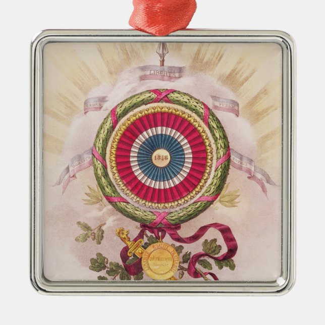 Cockade, emblem of 1848 metal ornament (Front)