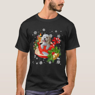 Cockapoo And Coffee Christmas Snow Lights Pyjamas T-Shirt